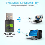 محول شبكة USB 2 في 1 واي فاي وبلوتوث 600M، مستقبل إشارة WiFi، 605