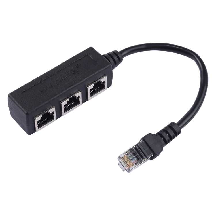 مقسم موسع مأخذ LAN إيثرنت RJ45 من 1 إلى 3 منافذ، 3 منافذ RJ45