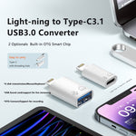 محول OTG من 8 بن إلى USB-C / تايب-C، من 8 بن إلى USB-C / تايب-C