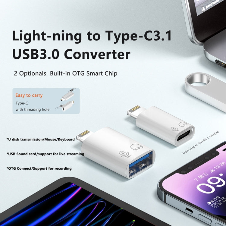 محول OTG من 8 بن إلى USB-C / تايب-C، من 8 بن إلى USB-C / تايب-C