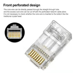 100 قطعة موصل RJ45 محمي Cat5e تمرير مباشر، Cat5e محمي تمرير مباشر