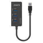 موزع USB3.0 من ORICO HR01-U3 من مادة ABS مع 3 منافذ ومحول شبكة إيثرنت جيجابت RJ45 خارجي بسرعة 5 جيجابت في الثانية لأجهزة اللابتوب / الكمبيوتر المكتبي / ألترا بوك وغيرها