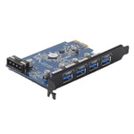 بطاقة PCI Express من ORICO PVU3-4P مع 4 منافذ USB3.0 للكمبيوتر المكتبي، 4 منافذ USB3.0