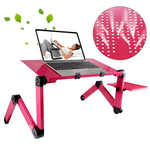 Portable 360 Degree Adjustable Foldable Aluminium Alloy Desk Stand with Mouse Pad for Laptop / Notebook, without CPU Fans, with Mouse Pad, with Mouse Pad (M)