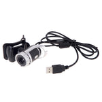 كاميرا ويب A859 بدقة 480 بكسل 360 درجة USB 2.0 مع ميكروفون لامتصاص الصوت للكمبيوتر المحمول، طول الكابل: 1.4 متر