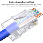 10 قطع موصل RJ45 مودولار غير محمي Cat6e مع تمرير، Cat6e غير محمي