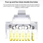 10 قطع موصل RJ45 مودولار غير محمي Cat6e مع تمرير، Cat6e غير محمي