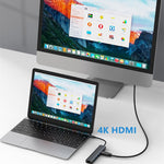 محطة إرساء متعددة الوظائف 6 في 1 USB-C / Type-C إلى USB مع منفذ شبكة 1000M، محول BYL-2210