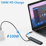 محطة إرساء متعددة الوظائف 6 في 1 USB-C / Type-C إلى USB مع منفذ شبكة 1000M، محول BYL-2210