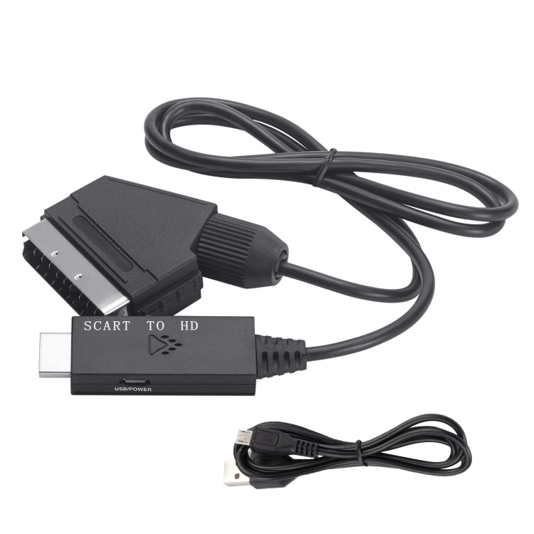 محول كابل محول فيديو وصوت من سكارت إلى HDMI متوافق، سكارت إلى HDMI