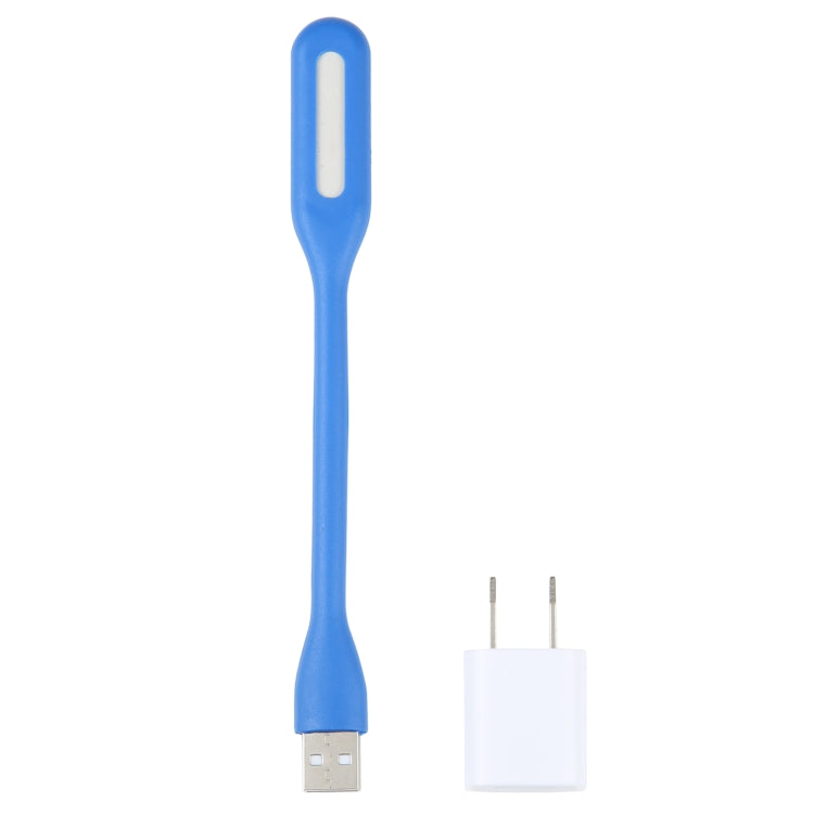 6LEDs USB Interface Flexible Reading Light with US Power Adapter, Light + Adapter