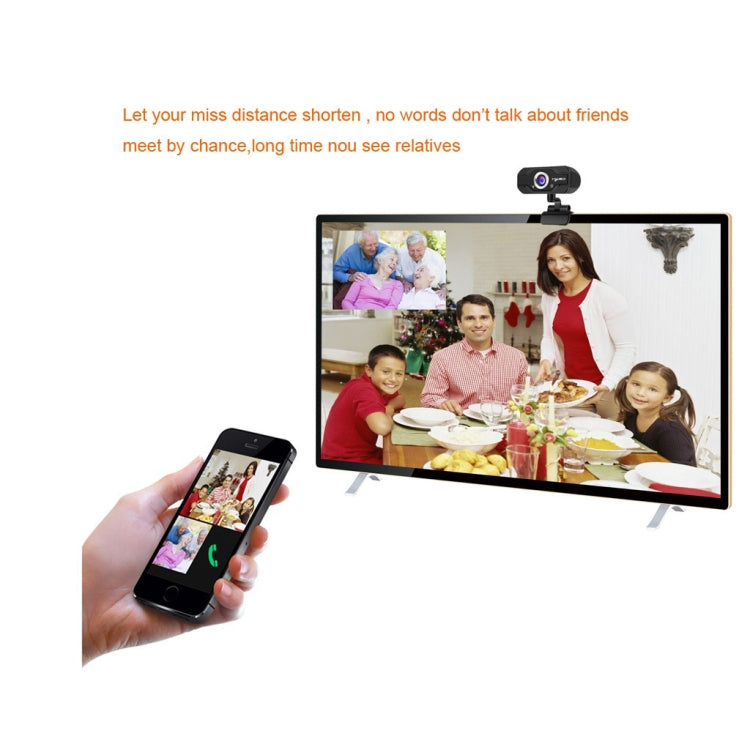 كاميرا ويب HXSJ S50 بدقة 100 ميجابكسل 720P HD بمعدل 30 إطارًا في الثانية لأجهزة الكمبيوتر المكتبية / المحمولة / التلفزيون الذكي، مع ميكروفون يمتص الصوت بطول 10 أمتار، طول الكابل: 1.4 متر، S50