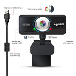 كاميرا ويب HXSJ S90 بدقة 1 ميجابكسل 720P HD بمعدل 30 إطارًا في الثانية لأجهزة الكمبيوتر المكتبية / المحمولة / تلفزيون أندرويد، مع ميكروفون يمتص الصوت بطول 8 أمتار، طول الكابل: 1.5 متر، S90