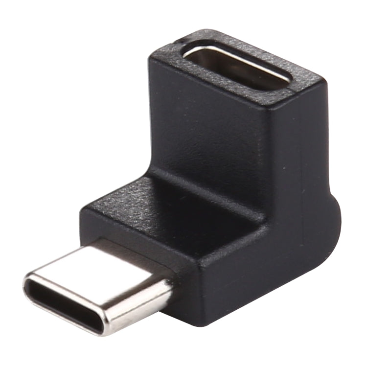 محول من Type-C / USB-C ذكر إلى Type-C / USB-C أنثى بزواية 90 درجة من سبيكة الألمنيوم، Type-C ذكر إلى Type-C أنثى