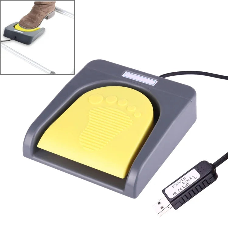 مفتاح قدم USB FS2016_USB للتحكم في لوحة المفاتيح، وظائف التقاط الصور بالموجات فوق الصوتية متعددة الوسائط / لوحة مفاتيح / لوحة ألعاب / ماوس / سلسلة / ب، مفتاح قدم واحد