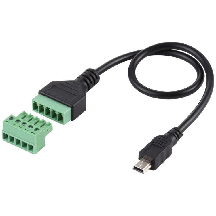 كابل محول توصيل USB بدون لحام من ذكر 5 دبابيس صغيرة إلى أطراف قابلة للتوصيل 5 دبابيس، الطول: 30 سم، ذكر 5 دبابيس صغيرة