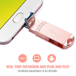 ذاكرة فلاش معدنية Richwell 3 في 1 بسعة 32 جيجابايت Type-C + Micro USB + USB 3.0 مع وظيفة OTG