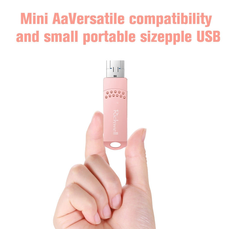 ريتشويل 3 في 1 فلاش ديسك معدني 128 جيجابايت Type-C + Micro USB + USB 3.0 مع وظيفة OTG