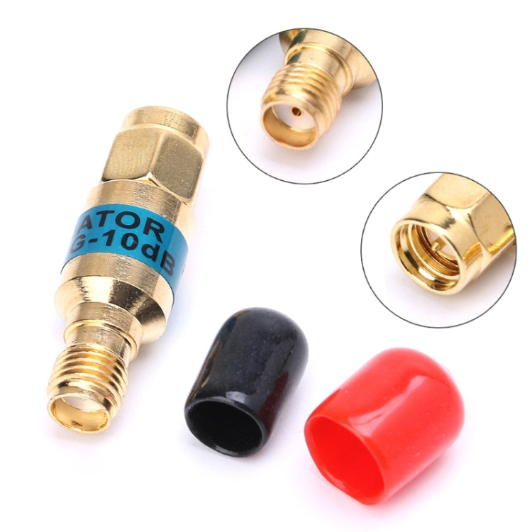 مخفف تردد RF محوري 2 واط 10dBi SMA-JK ذكر إلى أنثى DC-6.0GHz، SMA ذكر إلى أنثى (مخفف)
