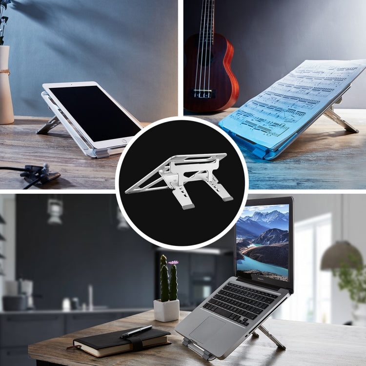 COOLCOLD U2S Portable Foldable Hollow Double Triangle Height Adjustable Aluminum Alloy Bracket for Laptop, COOLCOLD U2S