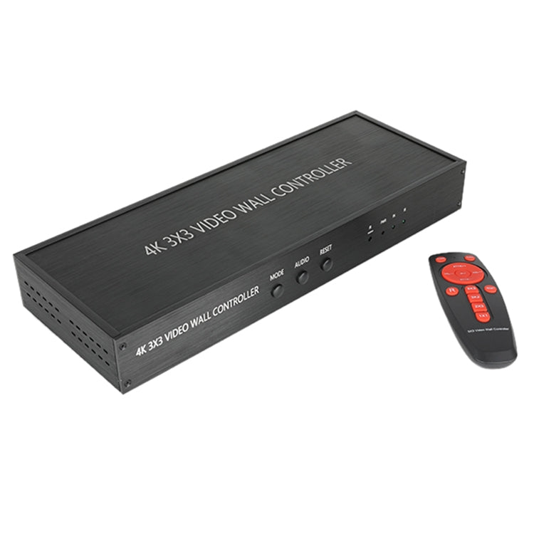 وحدة تحكم جدار فيديو HDMI 4K 3X3 NK-BT88 لمعالجة تجميع الشاشات المتعددة مع جهاز تحكم عن بعد، قابس EU