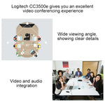 كابل تمديد Logitech CC3500 Connect مكبر صوت وميكروفون HUB كاميرا بمنفذ DIN، طول الكابل: 10m