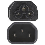 C5 to C14 AC Power Plug Adapter Converter Socket, C5 to C14