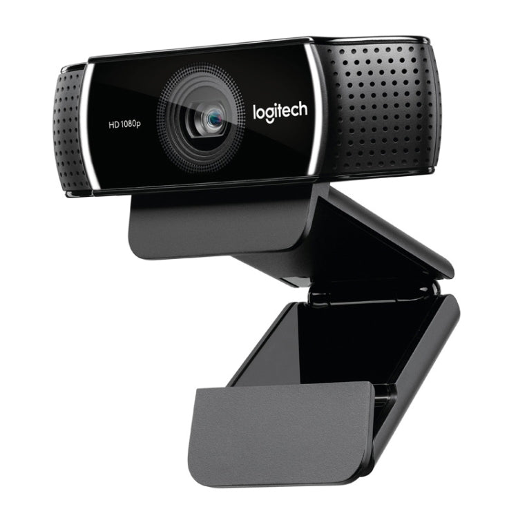 كاميرا ويب لوجيتك C922 بدقة HD 1080P مع تركيز تلقائي وميكروفونين متعدد الاتجاهات