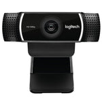 كاميرا ويب لوجيتك C922 بدقة HD 1080P مع تركيز تلقائي وميكروفونين متعدد الاتجاهات