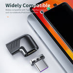 محول شحن مغناطيسي USB-C / Type-C أنثى إلى USB-C / Type-C بزاوية 120 واط PD، X20