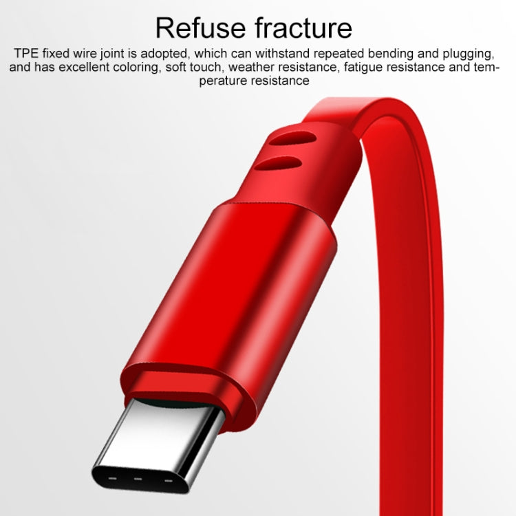 كابل شحن قابل للسحب 3 في 1 USB إلى USB-C / Type-C + 8Pin + Micro USB بطول 1.2 متر، 3.5A كحد أقصى