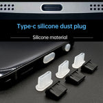 20 قطعة سدادات سيليكون مضادة للغبار لمنافذ USB-C / Type-C
