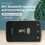 مستقبل ومرسل بلوتوث 5.0 مكتبي مع NFC ومحول صوت سماعة سيارة N100