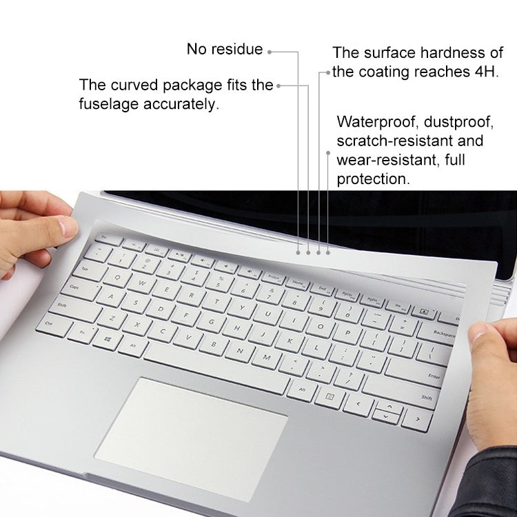 مجموعة ملصقات واقية لقشرة الدفتر 4 في 1 لمايكروسوفت Surface Book 2 بحجم 15 بوصة