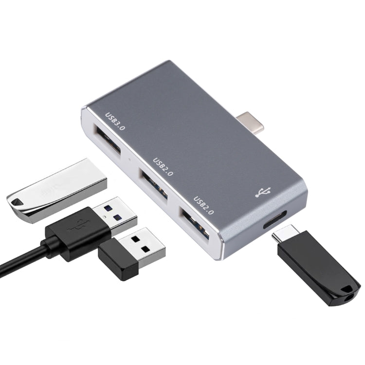 محول USB-C / Type-C إلى OTG مع 4 منافذ USB Type-C USB 3.0 و USB 2.0