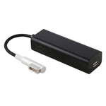 محول شحن AnyWatt 85W USB-C / Type-C أنثى إلى 5 دبابيس MagSafe 1 ذكر على شكل L لسلسلة MacBook، 85W أسود، 85W أبيض