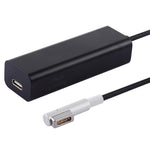 محول شحن AnyWatt 85W USB-C / Type-C أنثى إلى 5 دبابيس MagSafe 1 ذكر على شكل L لسلسلة MacBook، 85W أسود، 85W أبيض