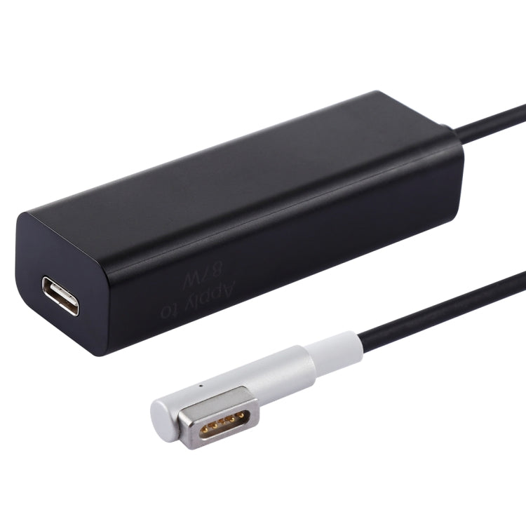 محول شحن AnyWatt 85W USB-C / Type-C أنثى إلى 5 دبابيس MagSafe 1 ذكر على شكل L لسلسلة MacBook، 85W أسود، 85W أبيض