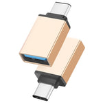 محول بيانات / شاحن من سبيكة الألمنيوم USB-C / Type-C 3.1 ذكر إلى USB 3.0 أنثى