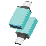 محول بيانات / شاحن من سبيكة الألمنيوم USB-C / Type-C 3.1 ذكر إلى USB 3.0 أنثى