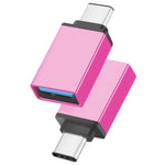 محول بيانات / شاحن من سبيكة الألمنيوم USB-C / Type-C 3.1 ذكر إلى USB 3.0 أنثى