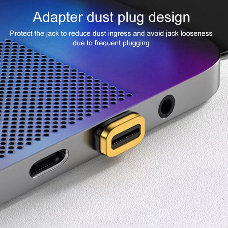 محول شحن مغناطيسي USB-C / Type-C ذكر إلى أنثى بزاوية 100 واط، 100 واط بزاوية