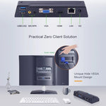 Zero Client R1W كمبيوتر صغير، CORTEX QUAD A9 رباعي النواة حتى 1.6GHz، ذاكرة عشوائية: 1GB، ذاكرة داخلية: 8GB، يدعم واي فاي، HDMI، VGA، RJ45، مكبر صوت، نسخة واي فاي