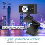 كاميرا ويب HXSJ S4 بدقة 1080P قابلة للتعديل بزاوية 180 درجة مع تركيز يدوي وميكروفون للكمبيوتر الشخصي