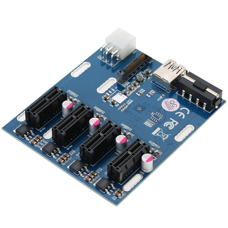 بطاقة محول PCI-E إلى PCI-E 1 إلى 4 مع 4 منافذ PCI-E