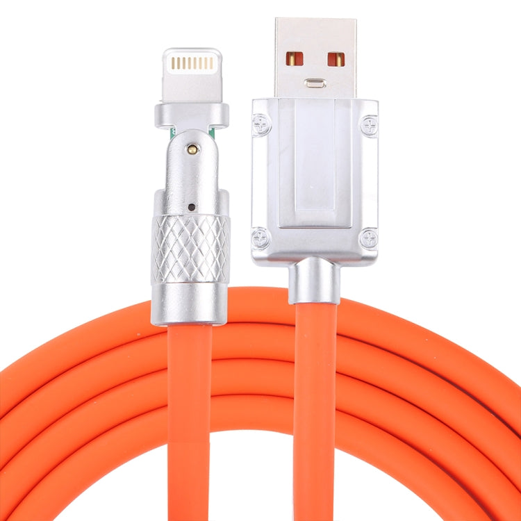 Mech Series كابل شحن سريع USB إلى 8 Pin معدني 180 درجة 6A 120W، الطول: 1.2 متر، 1.2 متر 8 Pin، 1.2 متر 180 درجة 8 Pin