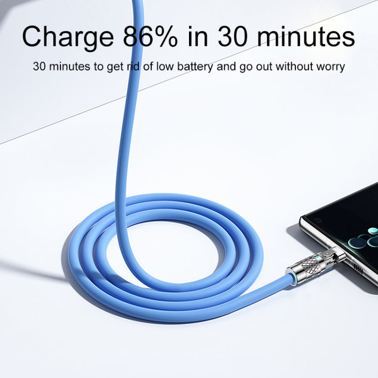 Mech Series كابل شحن سريع USB إلى 8 Pin معدني 180 درجة 6A 120W، الطول: 1.2 متر، 1.2 متر 8 Pin، 1.2 متر 180 درجة 8 Pin