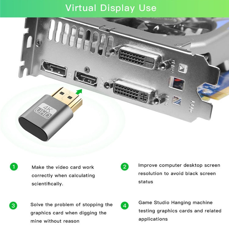 محول عرض افتراضي VGA إلى HDMI 1.4 DDC EDID، محاكي عرض بدون رأس، ألوان وردي، رمادي، ذهبي، أحمر، فضي