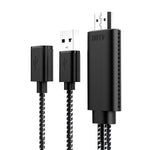 كابل محول فيديو عالي الدقة 2K HDMI ذكر 7563s USB-C / Type-C أنثى، طول الكابل: 1 متر