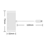 محول فيديو عالي الدقة 75215 5 في 1 من 8 دبابيس إلى HDMI + فتحة بطاقة SD + فتحة بطاقة TF + USB + منفذ شحن 8 دبابيس، 75215